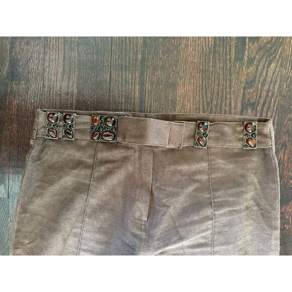 Y2K Bebe Bohemian Brown Pants Size Medium - Picture 3 of 10